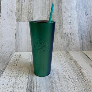 CLEARANCE! *FLAW* Starbucks 24oz. Metal Tumbler Iridescent Blue/Green